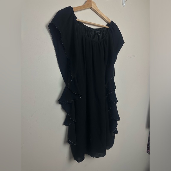 BEBE Y2K Vintage black beaded mini dress size Small - Picture 2 of 5